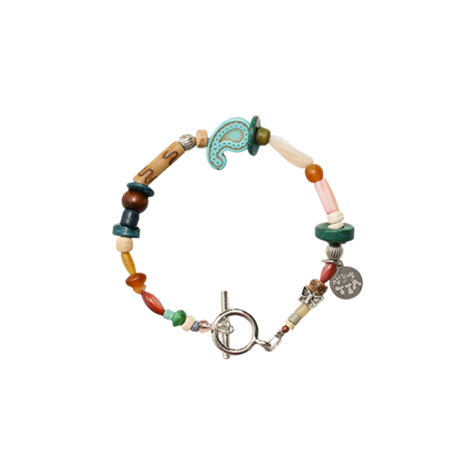 TBH32ABBC030SB Towtow.archive Paisley Symbol Bracelet Turquoise