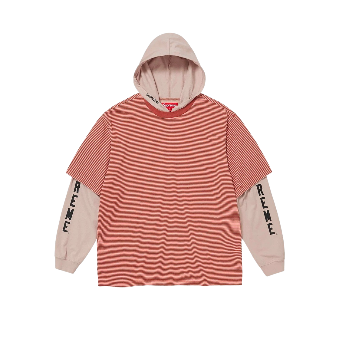 KM4ATSHSP77LP Supreme Layered Hooded L/S Top Tan