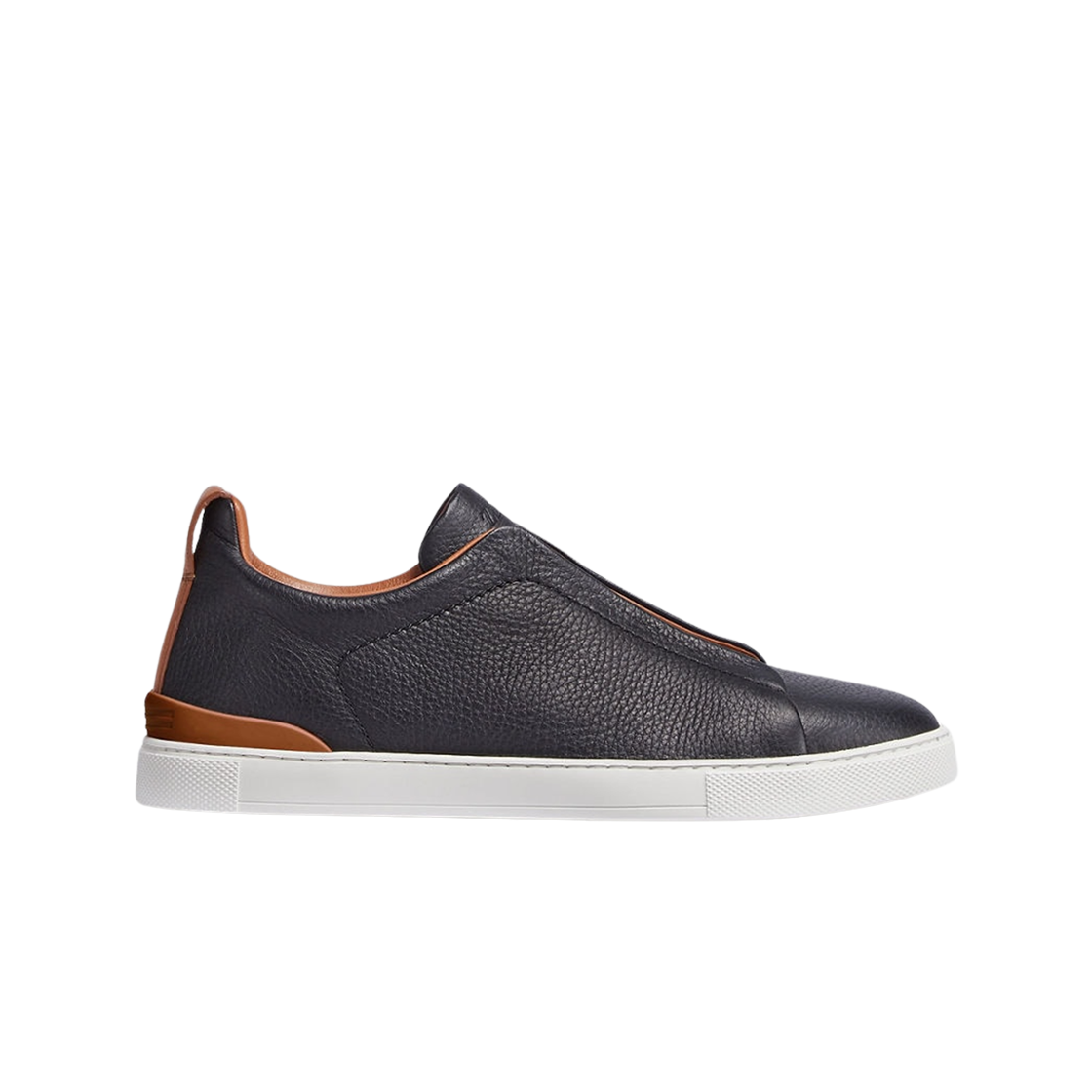 제냐 디어스킨 트리플 스티치 스니커즈 블랙(Zegna Deerskin Triple Stitch Sneakers Black)