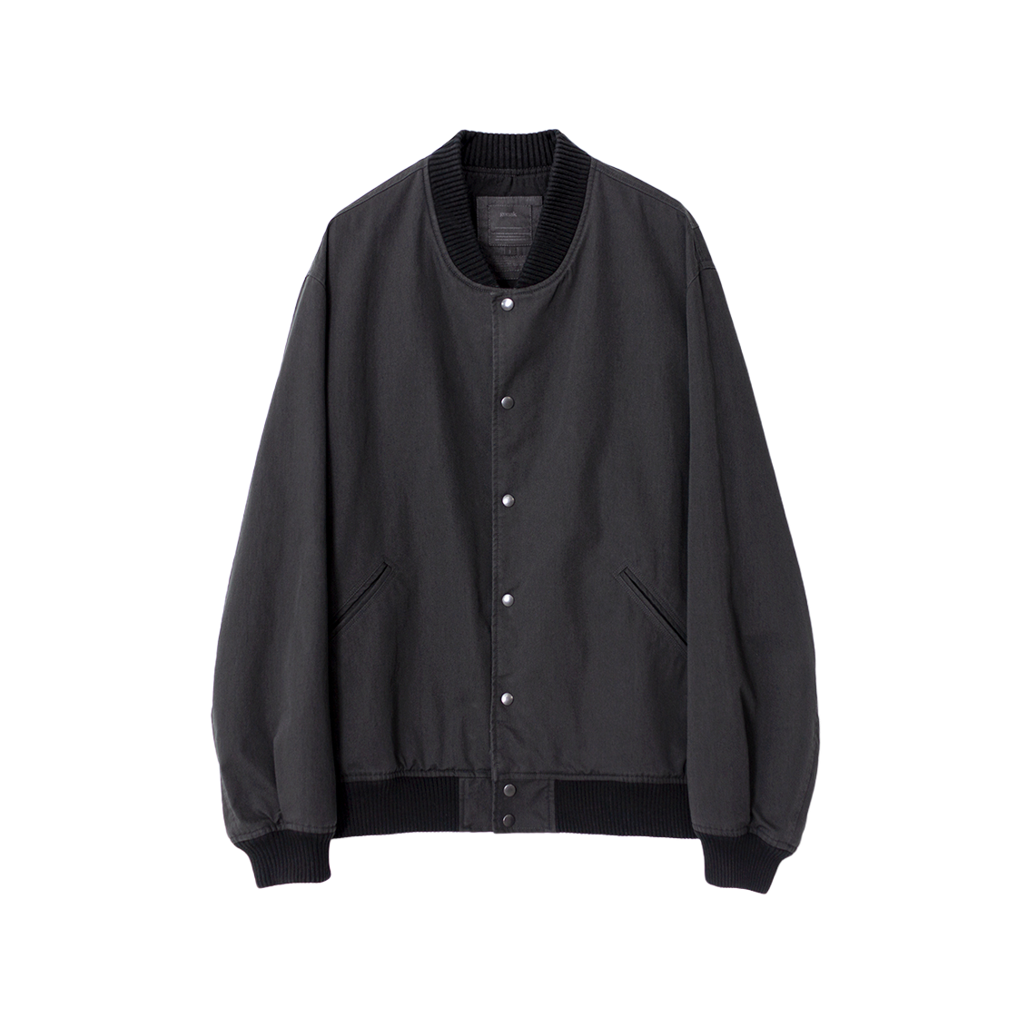 24fw.jkt-005_charcoal Gonak Varsity Jacket Charcoal - 대표 이미지 #1