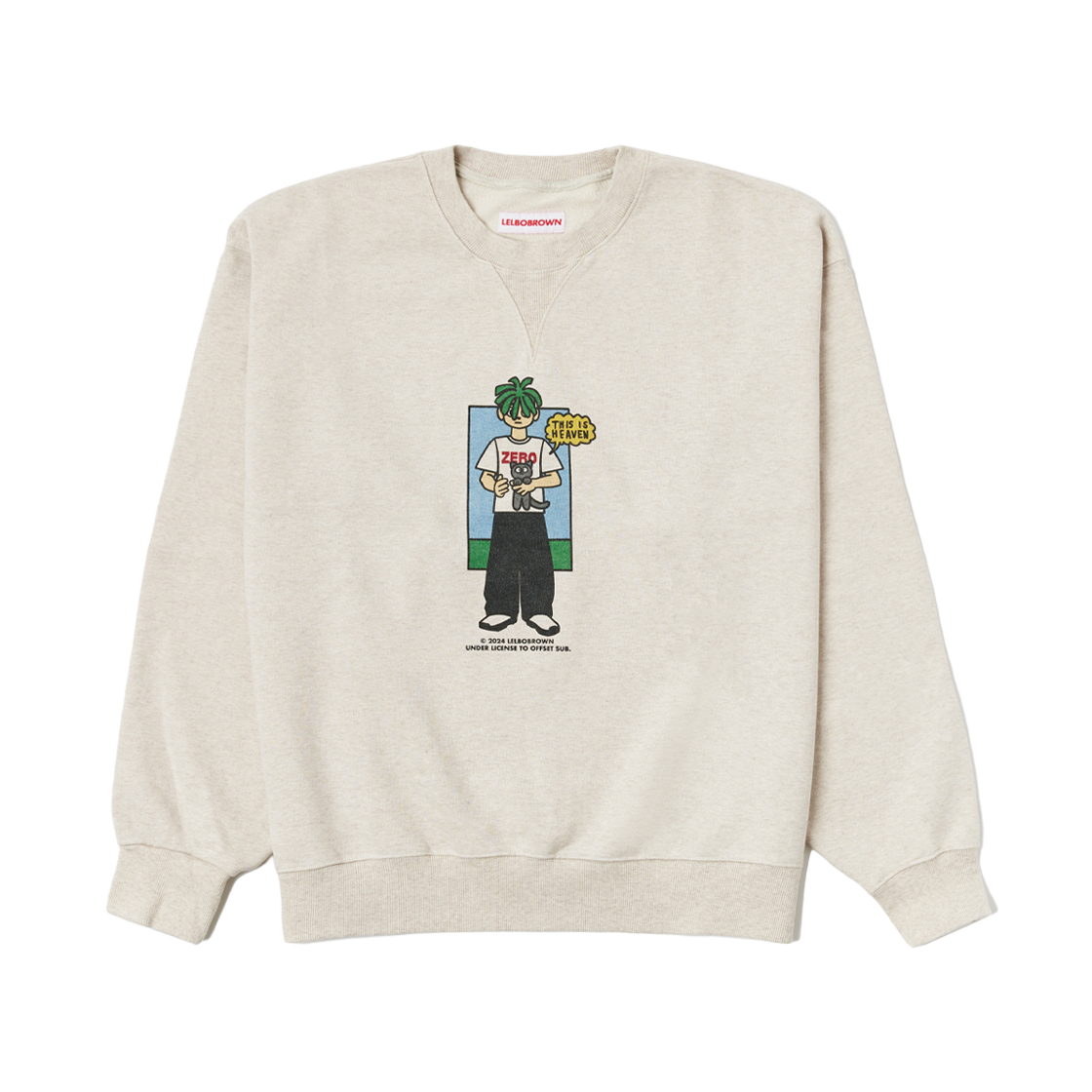 LB2024T016 Lelbobrown This is Heaven Drawing Sweatshirt - 대표 이미지 #1