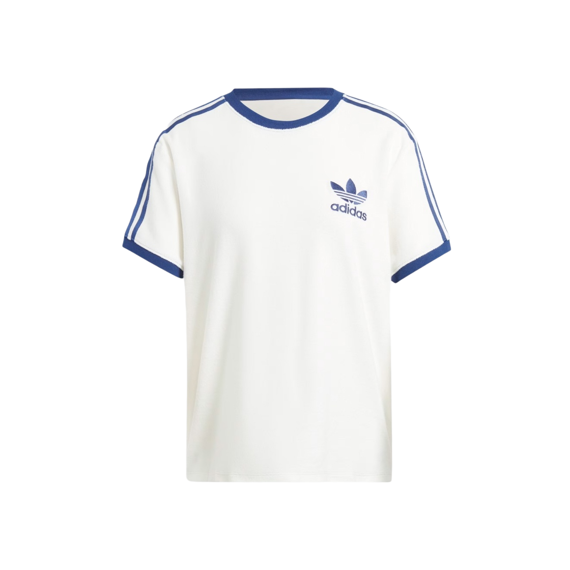 ◆adidas◆ Terry 3S T Blue IR7465 WMNS) adidas Originals Terry 3-Stripes T-shirt Asia Sizing