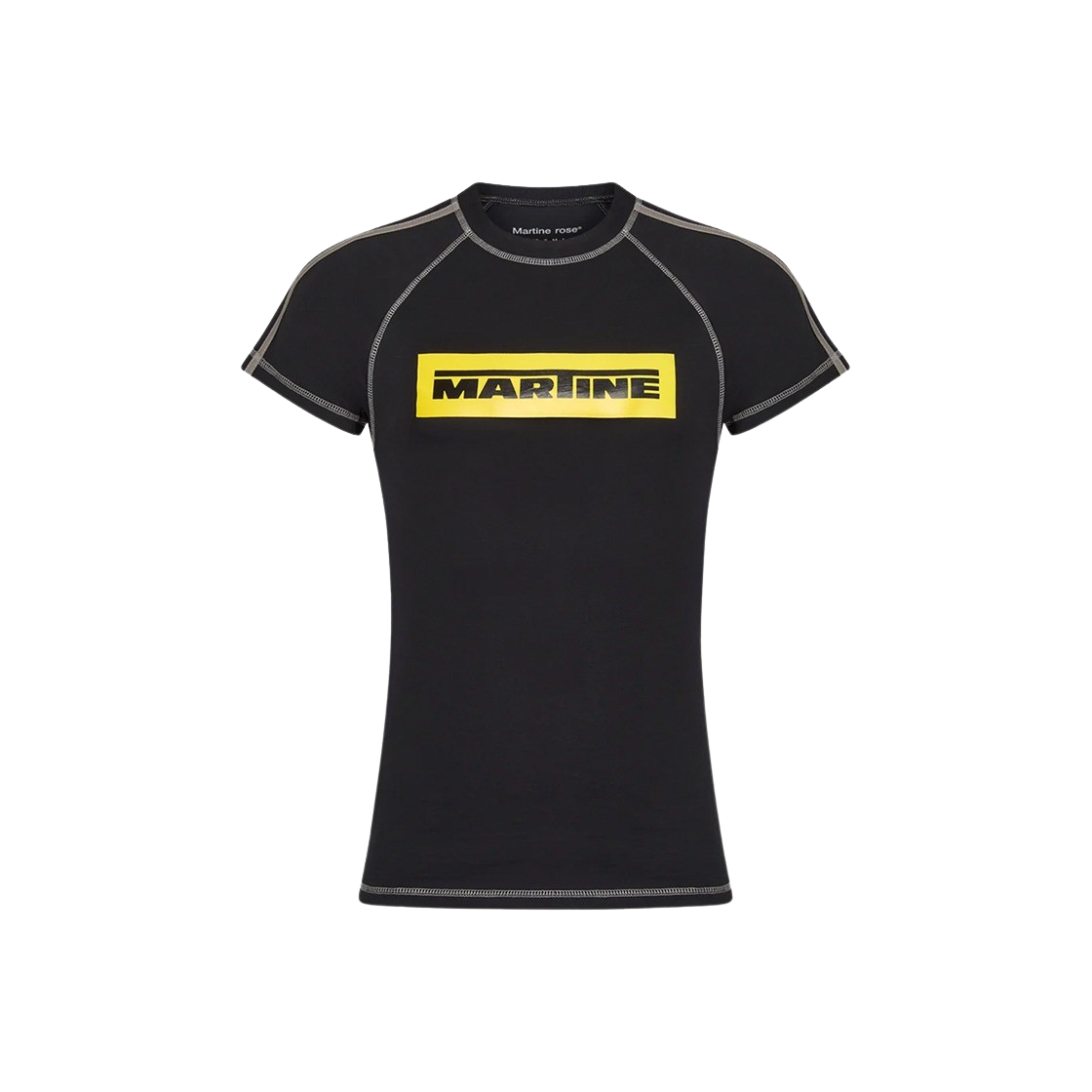 KW4DTSSMR14BK Martine Rose Raglan Shrunken T-shirt Black Pirelli - 24FW