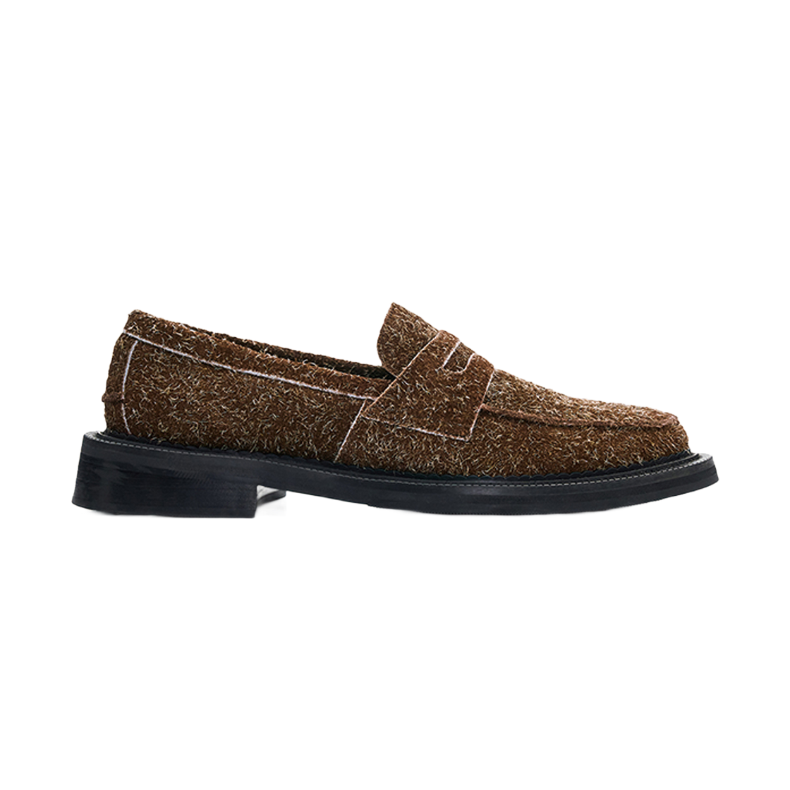 에스티유 오버솔 헤어리 스웨이드 로퍼 브라운(STU Oversole Hairy Suede Loafer Brown)