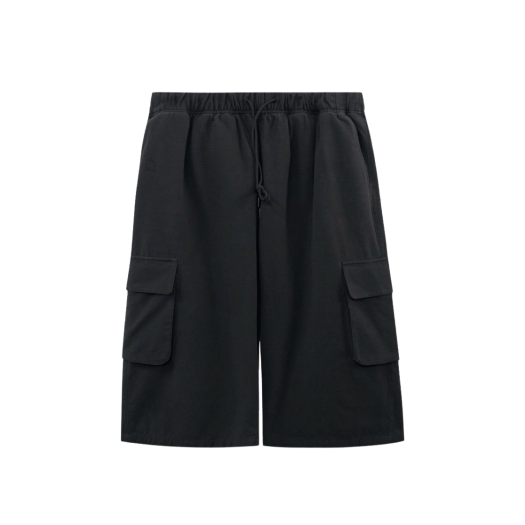 HM5TSP0701B0 Polyteru Human Index index 1/2 Cargo Pants Black