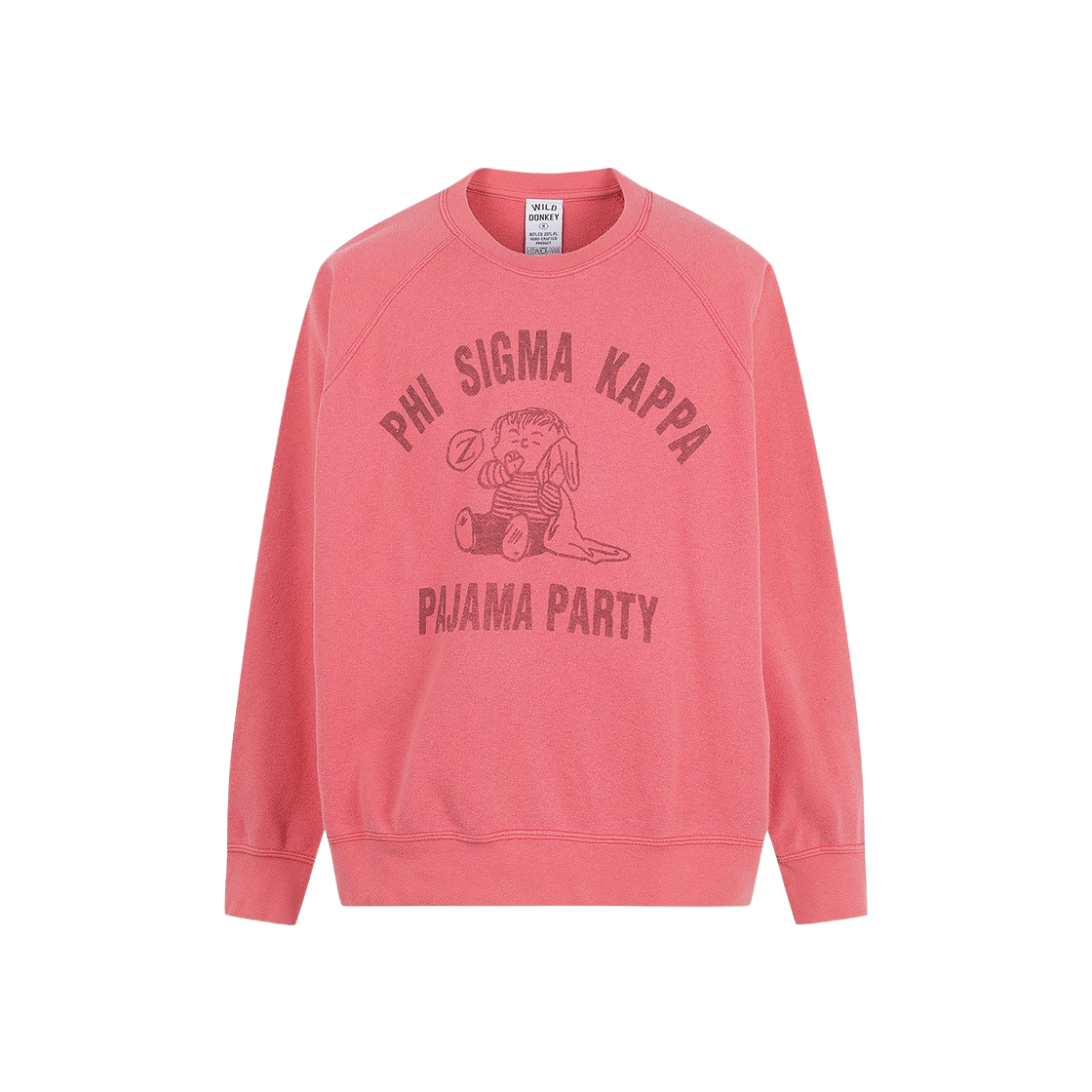 와일드 동키 파자마 스웨트셔츠 엑스트라 스트롱 워시드 레드(Wild Donkey Pajama Sweatshirt Extra Strong Washed Red)