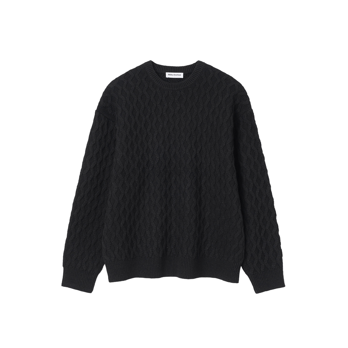 밀로 아카이브 드래프트 롬버스 니트 블랙