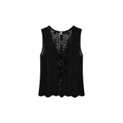 The Garment Women Egypt Crochet Vest Black