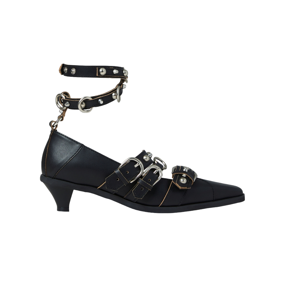 VAK251SZ002BG30_01 Vacant Archive Xia Stud Strap Heel Black