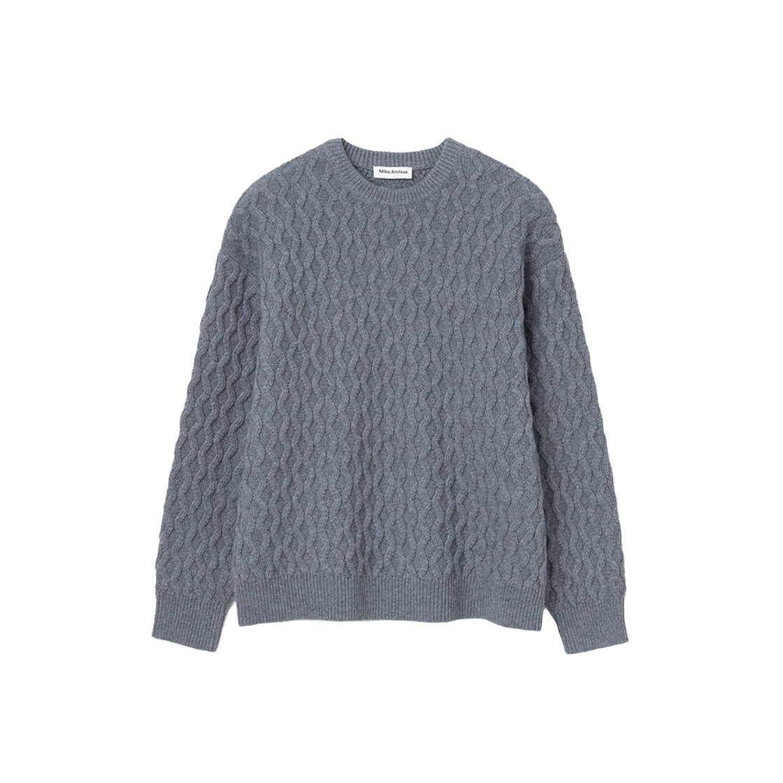 밀로 아카이브 드래프트 롬버스 니트 빈티지 블루