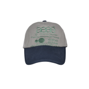 Aeae Web Logo 5 Pannel Ball Cap Grey Navy