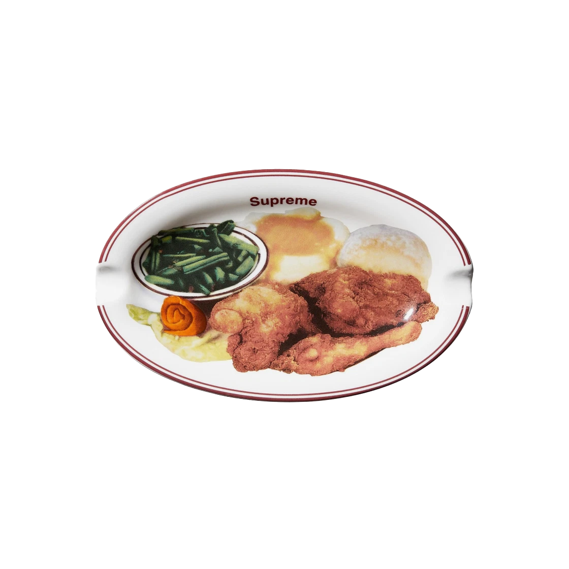 - Supreme Chicken Dinner Plate Ashtray White - 18SS - 대표 이미지 #1