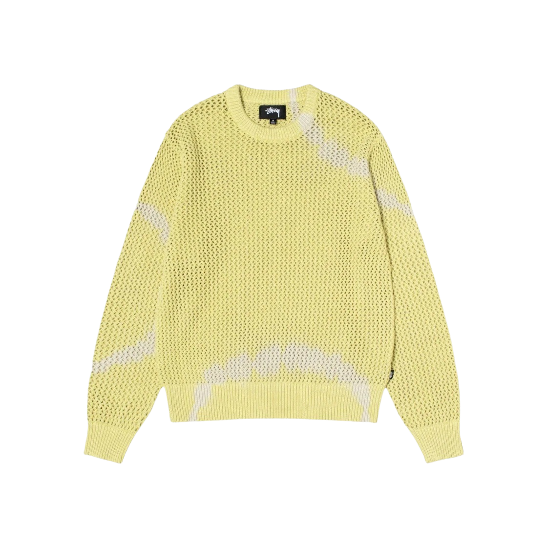 스투시 피그먼트 다이드 루즈 게이지 스웨터 타이다이 옐로우(Stussy Pigment Dyed Loose Gauge Sweater Tie Dye Yellow)