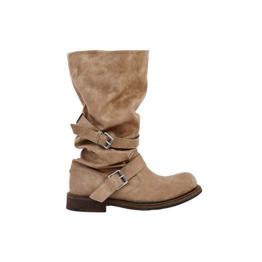 NT3BESSBO001BE NegativeThree Slouchy Long Boots Washed Beige