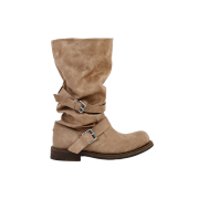 NegativeThree Slouchy Long Boots Washed Beige