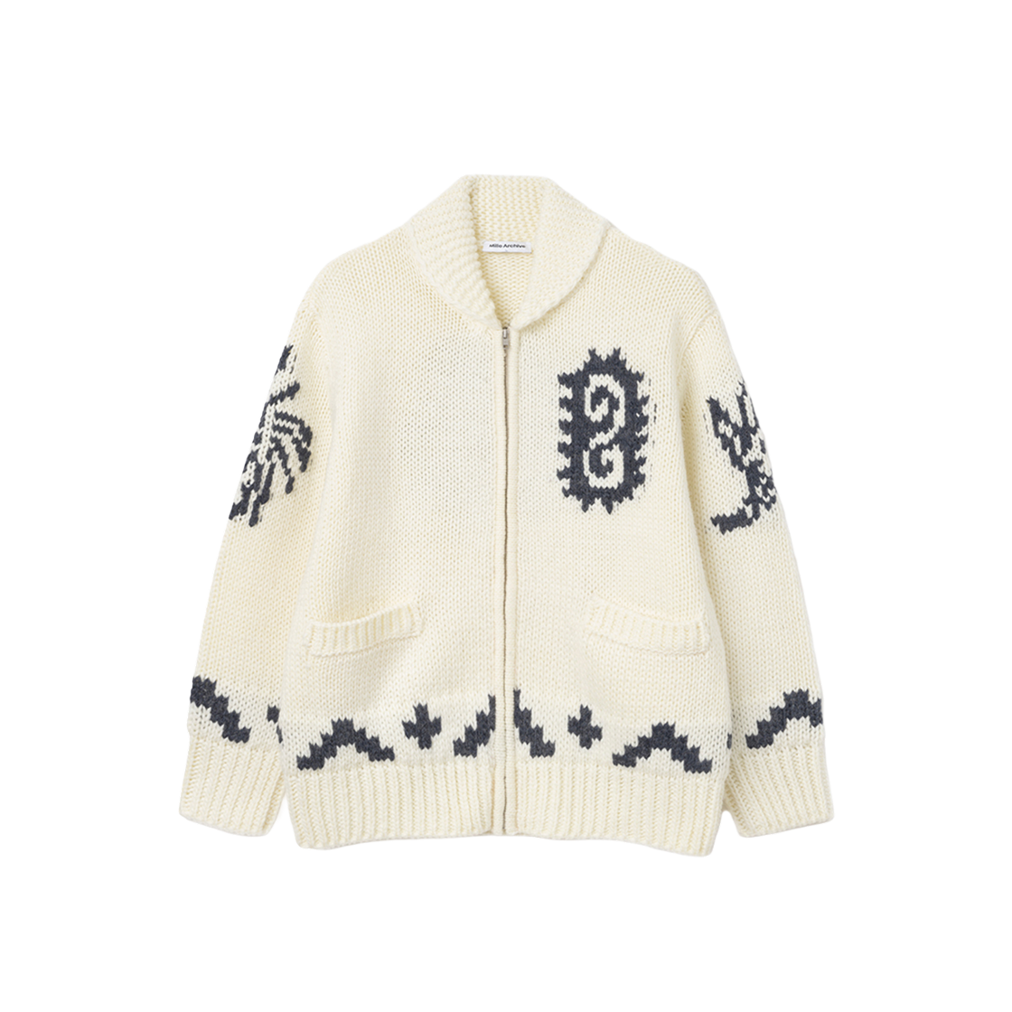 밀로 아카이브 오리엔탈 코위찬 니트 아이보리