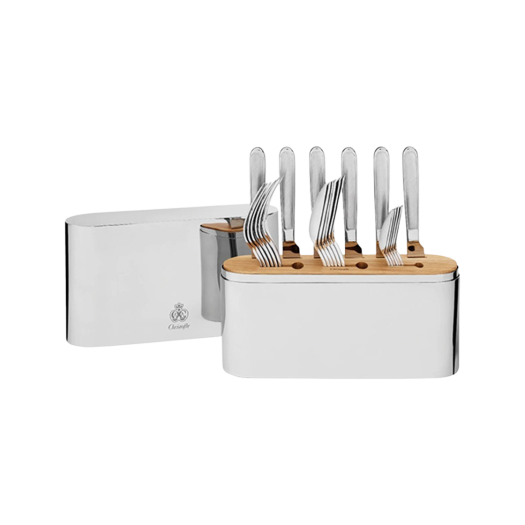 VAUT303854 Christofle Concorde Stainless Steel Flatware Set 24p