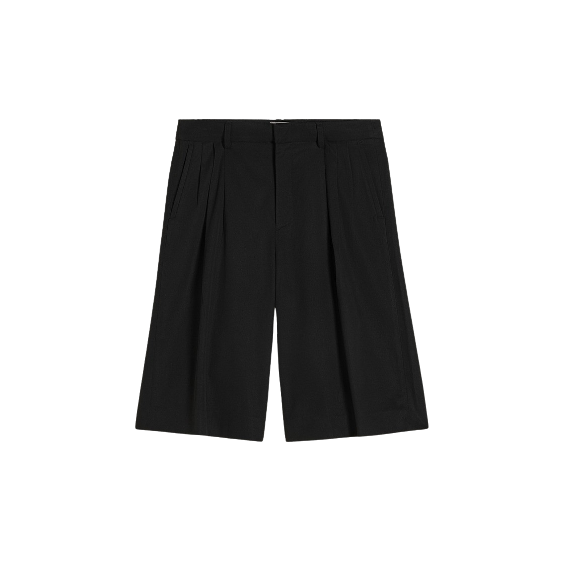 KM4APASHZ26BK Holzweiler Lino Pleat Shorts Black