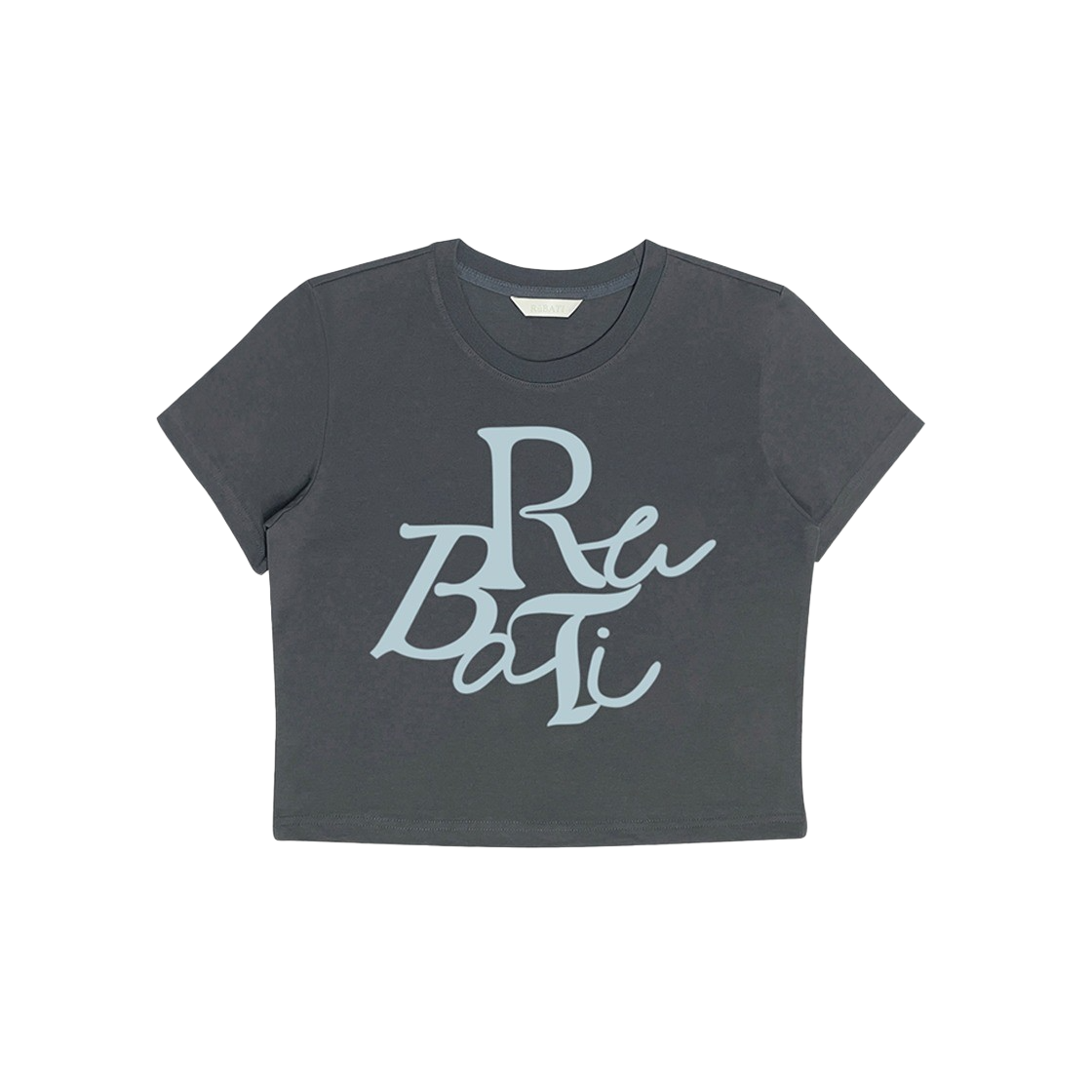2024RETEE24 Rubati Big Logo Crop Tshirt Charcoal