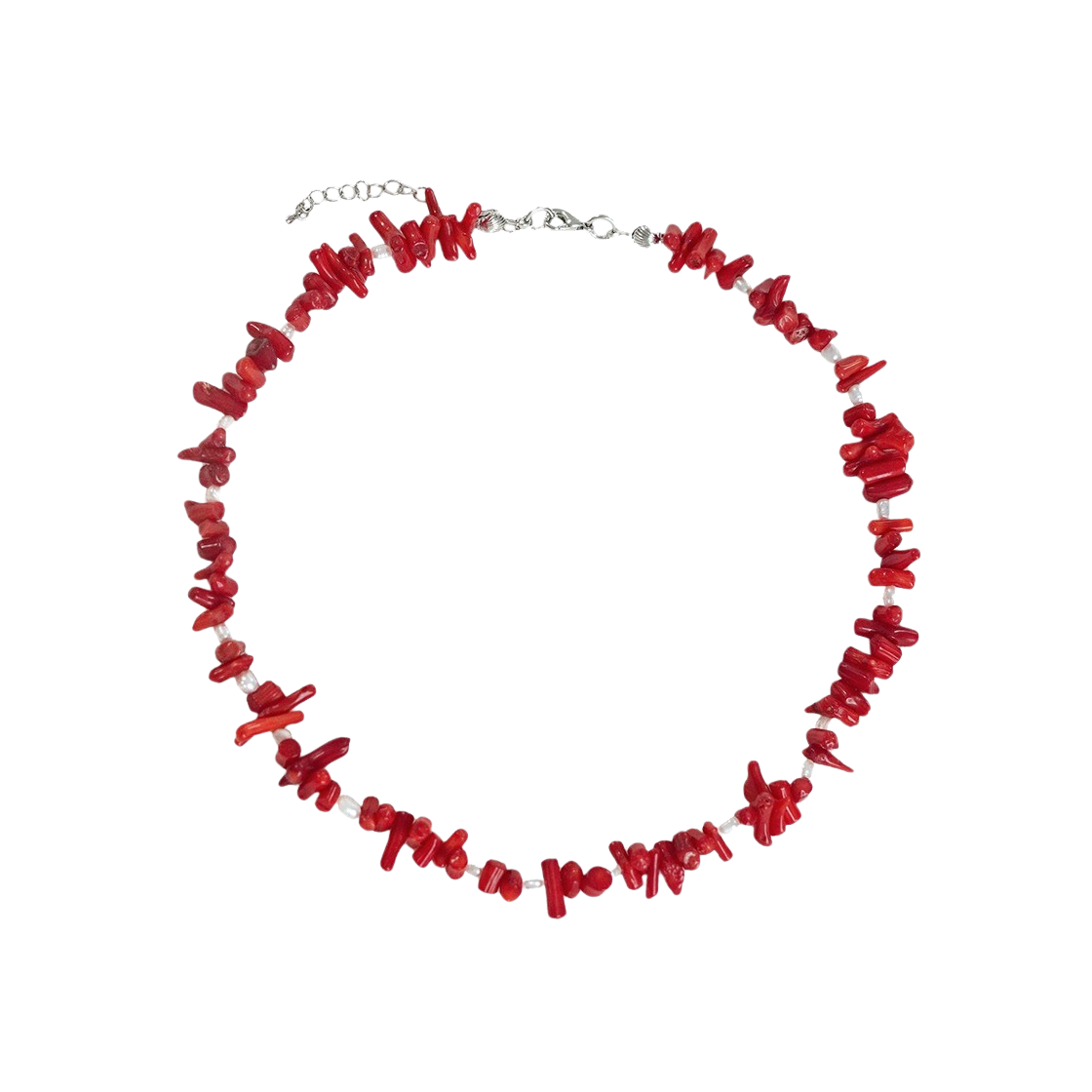루바티 코랄 초커 네크리스 레드(Rubati Coral Choker Necklace Red)