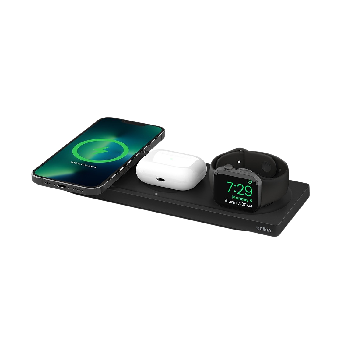 벨킨 맥세이프 3in1 15W 고속 무선 충전 패드 WIZ016kr 블랙