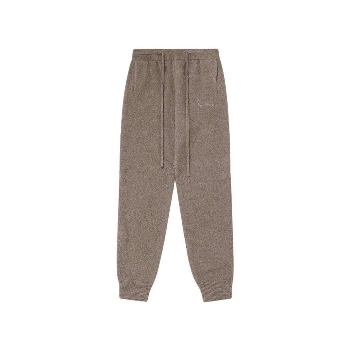 BR023NTP0001C05 BY RANG Wool Blend Track Pants Beige