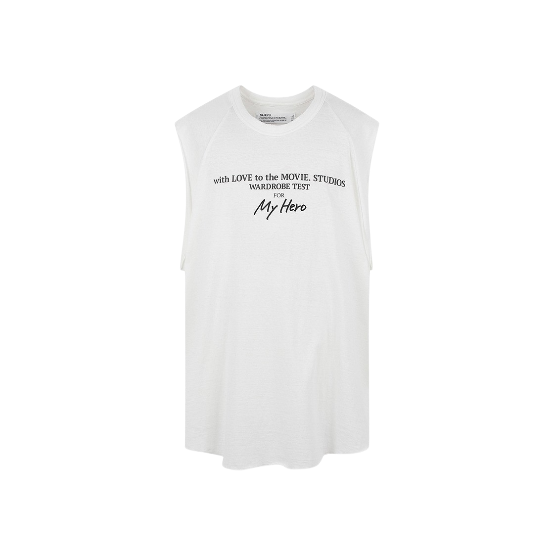 다이리쿠 투어 빅 노슬리브 티 화이트(Dairiku Tour Big Nosleeve Tee White)