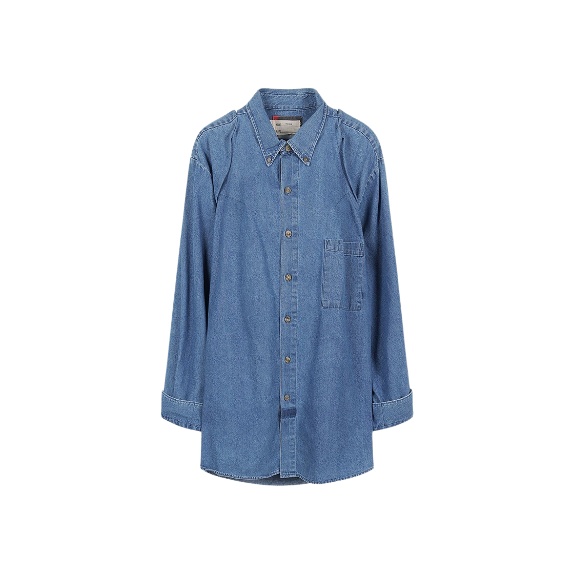 KW4BSHLNC07BL 77circa Circa Make Removable Sleeves Denim Shirt Blue