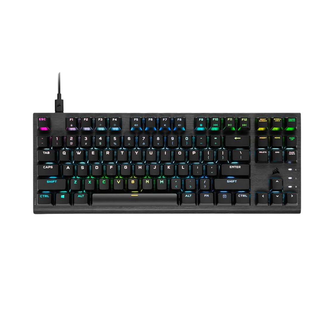 커세어 K60 RGB PRO TKL OPX 광적축 텐키리스 기계식 게이밍 키보드(CORSAIR K60 RGB PRO TKL OPX Tenkeyless Mechanical Gaming Keyboard)
