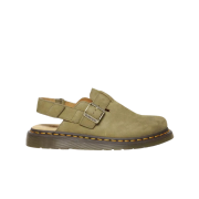 Dr. Martens Jorge II Tumbled Nubuck Leather Slingback Mules Muted Olive