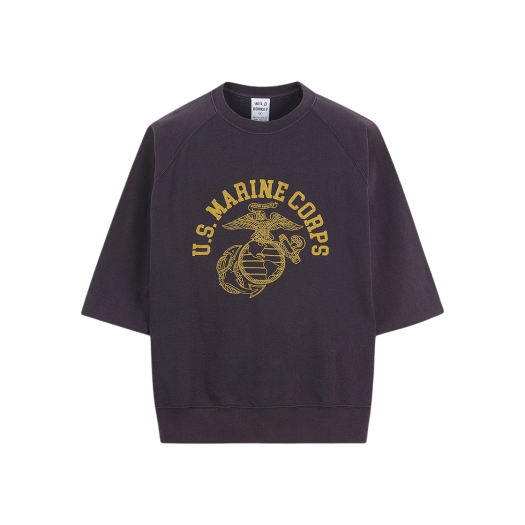 KM4BTSSWD07NY Wild Donkey Marine Sweatshirt Light Washed Deep Navy
