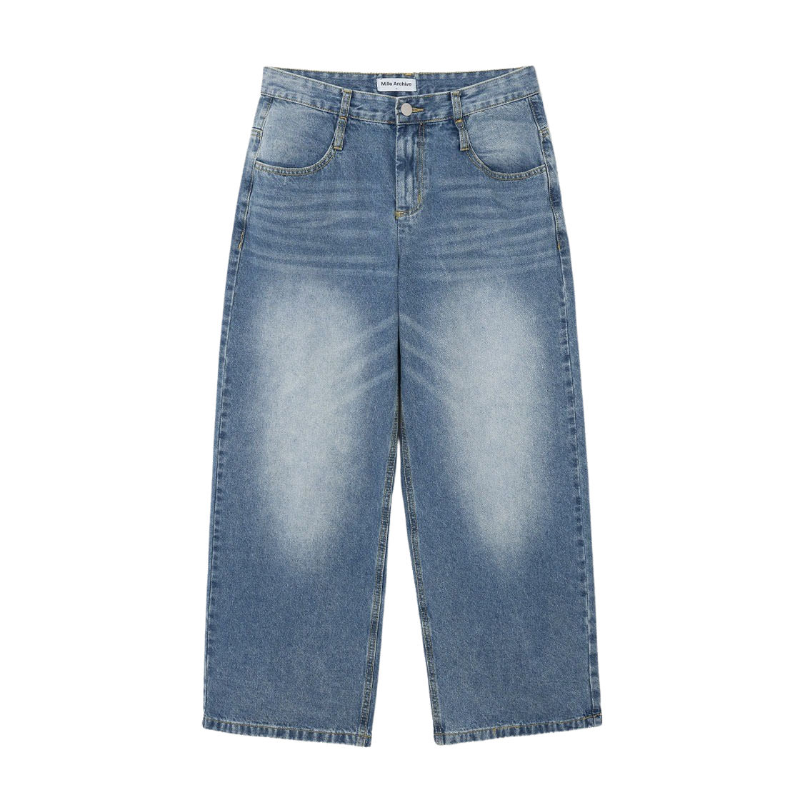 밀로 아카이브 스탠다드 핏 데님 팬츠 워시드 블루(Millo Archive Standard Fit Denim Pants Washed Blue) - 1