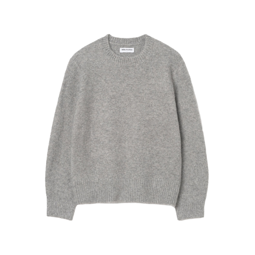 ML425MGR Millo Archive Crop Silhouette Knit Melange Gray