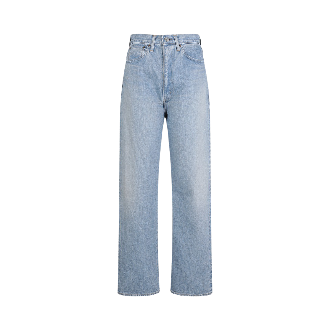 KW4BPADCI18LB Ciota Women High-Rise 5 Pocket Pants 13.5oz Light Blue Damage