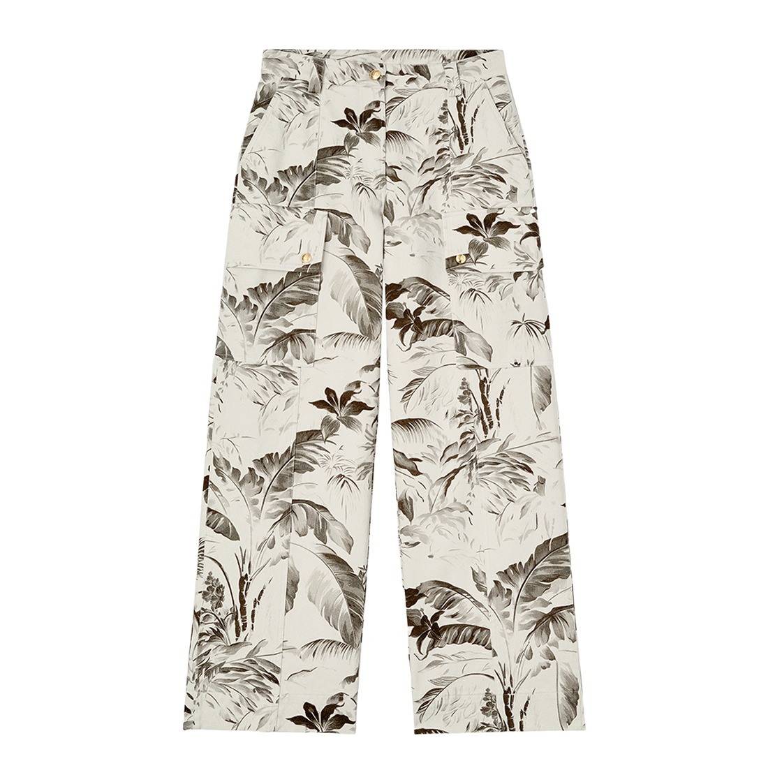 P6PWMA290 Palm Angels Jungle Cargo Pants Off White