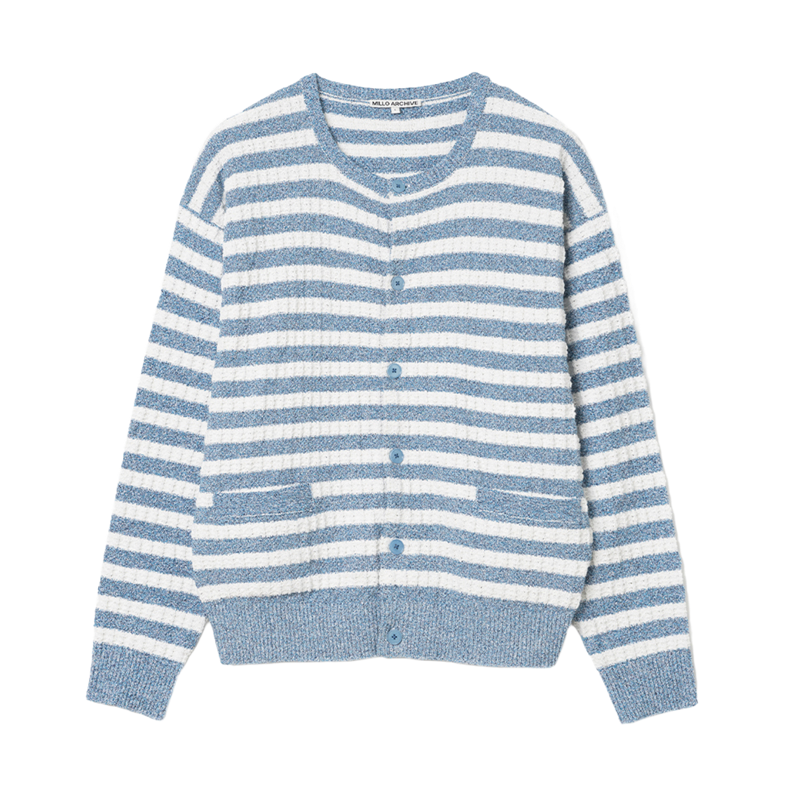 밀로 아카이브 시스템 라인 가디건 페일 블루