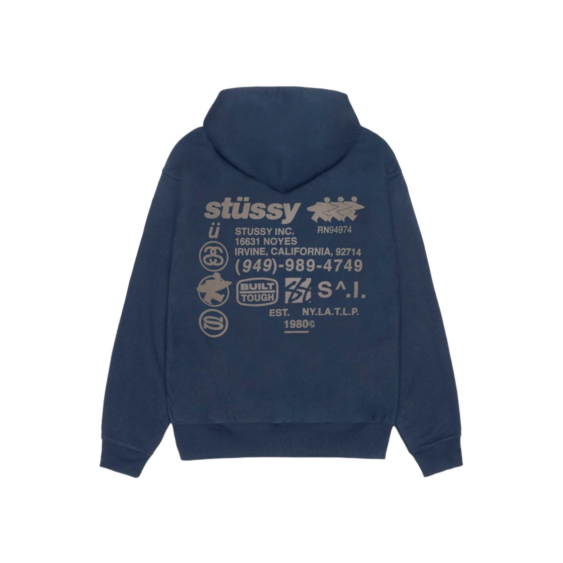 【STUSSY】 DNA Zip Hoodie BLACK / 追跡付 Kingpin-Zip-Hood---Black-