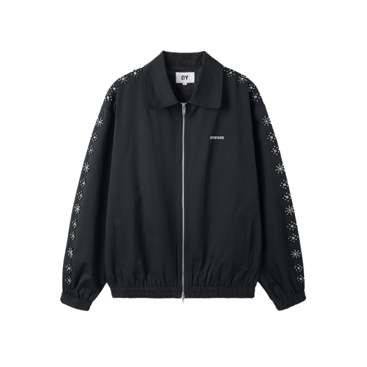 OYBES1OU008BK OY Turquoise Stud Jacket Black
