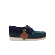 Kasina X Timberland 3 Eye Wedge Vibram Lace Up Shoe Medium Blue Suede