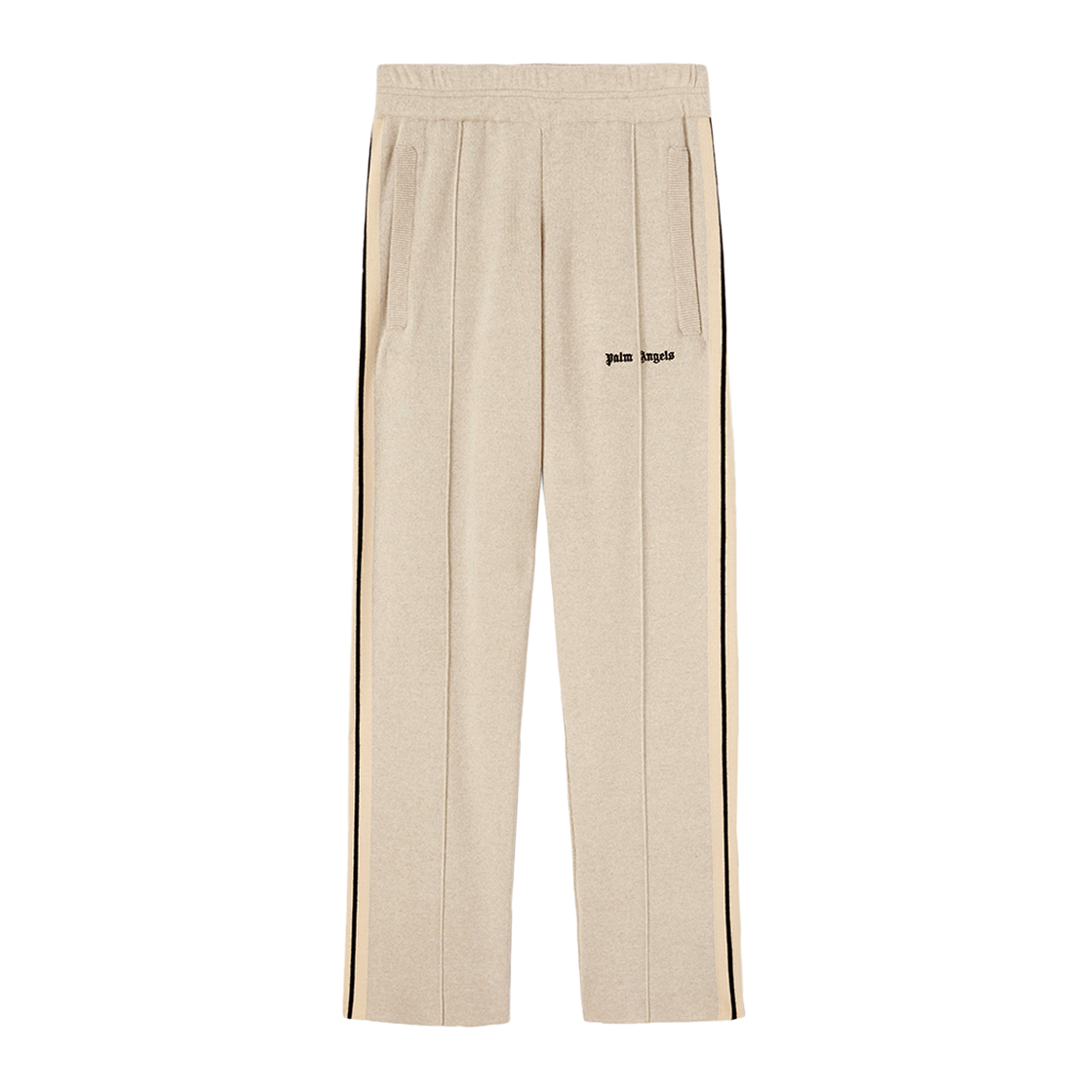 P6QMMA481 Palm Angels Classic Logo Knit Track Pants Ivory