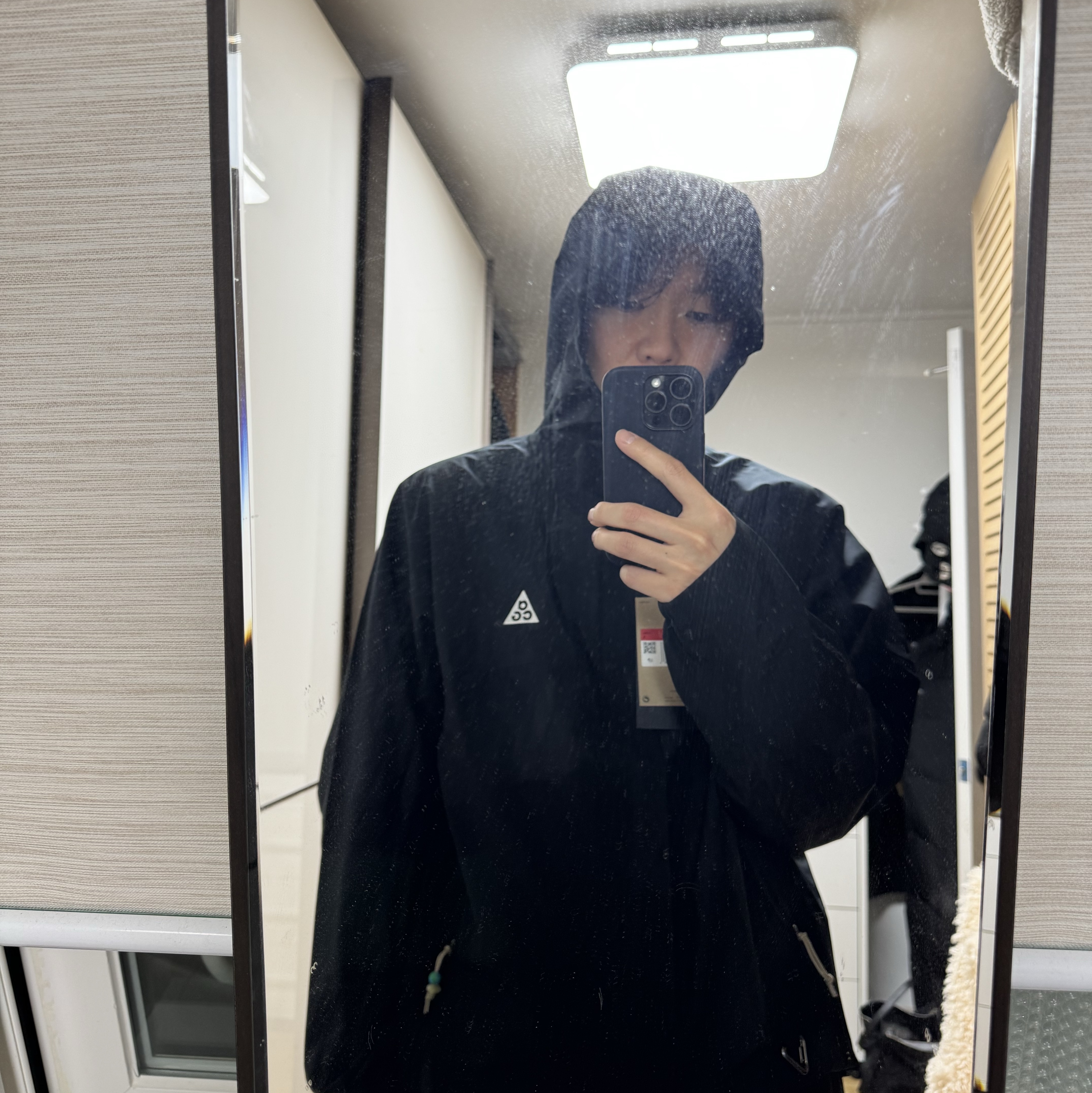 Nike ACG Storm-Fit ADV Cascade Rains Full Zip Jacket Black - Asia 착용 스타일