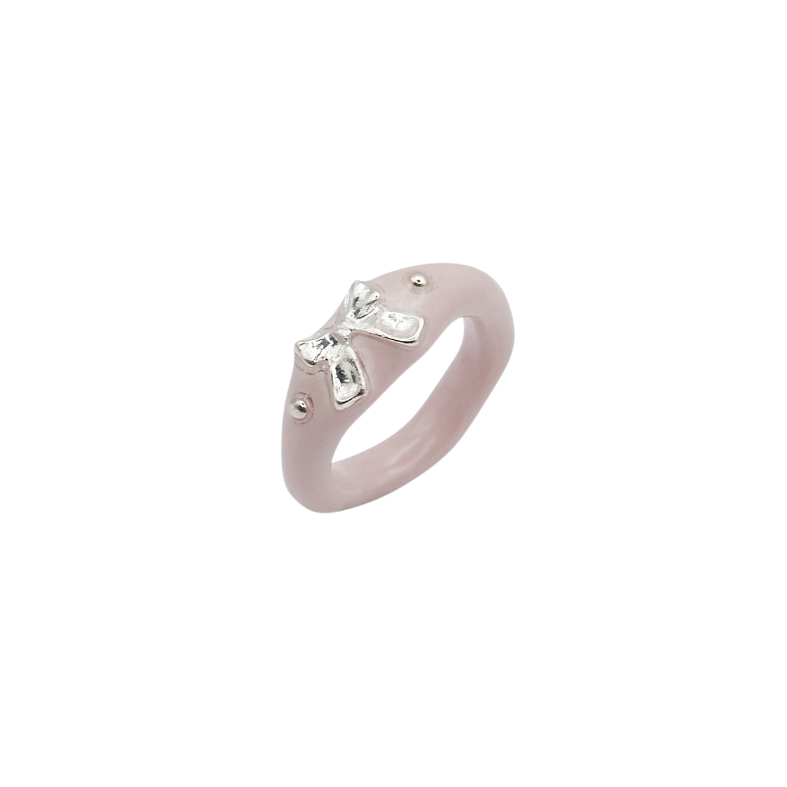 [韓国人気ジュエリー] nff pink ribbon ring 엔프프 리본 메탈 링 핑크 | Nff | KREAM