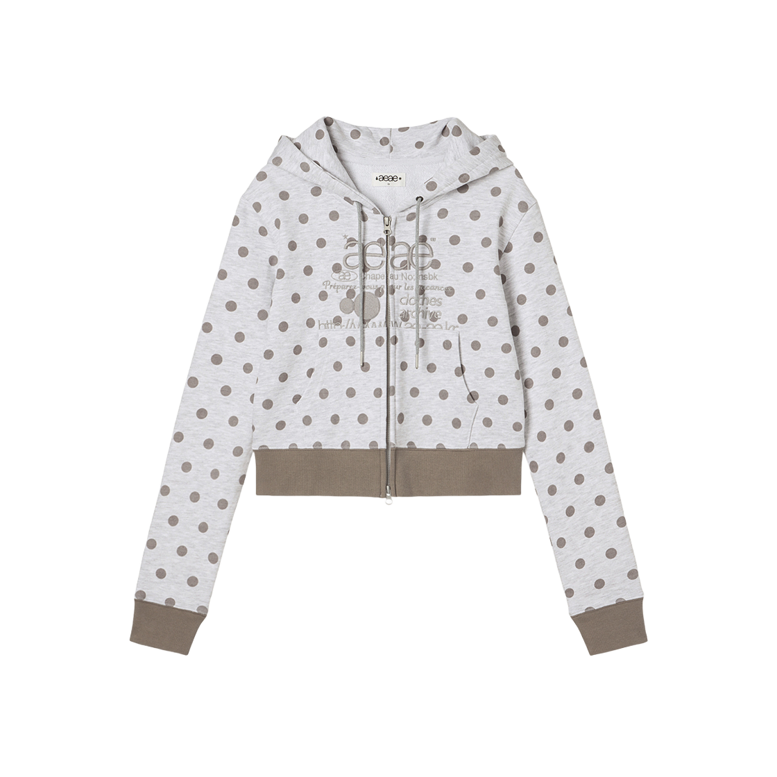 トップス AEAE WEB LOGO CROP HOOD ZIP UP org.jpg