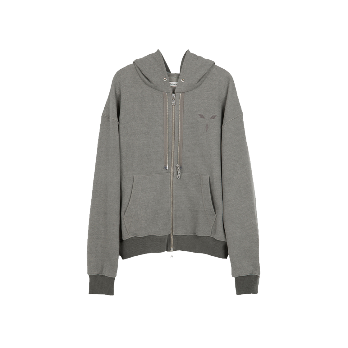 SE24FTS01GY Surface Edition Double Zip Hoodie Gray - 대표 이미지 #1