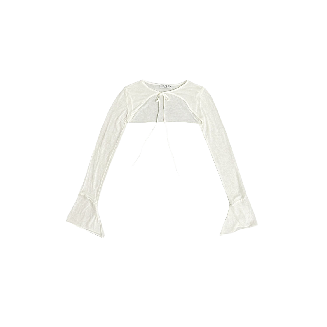 뉴얼린 시스루 볼레로 가디건 아이보리(Newalrin See-Through Bolero Cardigan Ivory)