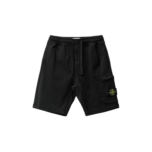 Stone Island 64651 Fleece Bermuda Shorts Black - 24SS