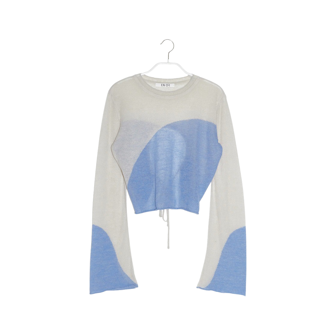 엔오르 우먼 드로우 스트링 크롭 탑 - 그레이