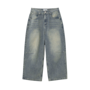 Millo Archive Loose Straight Denim Pants Fade Blue