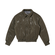 BY RANG Glitter Padded Bomber Jacket Green