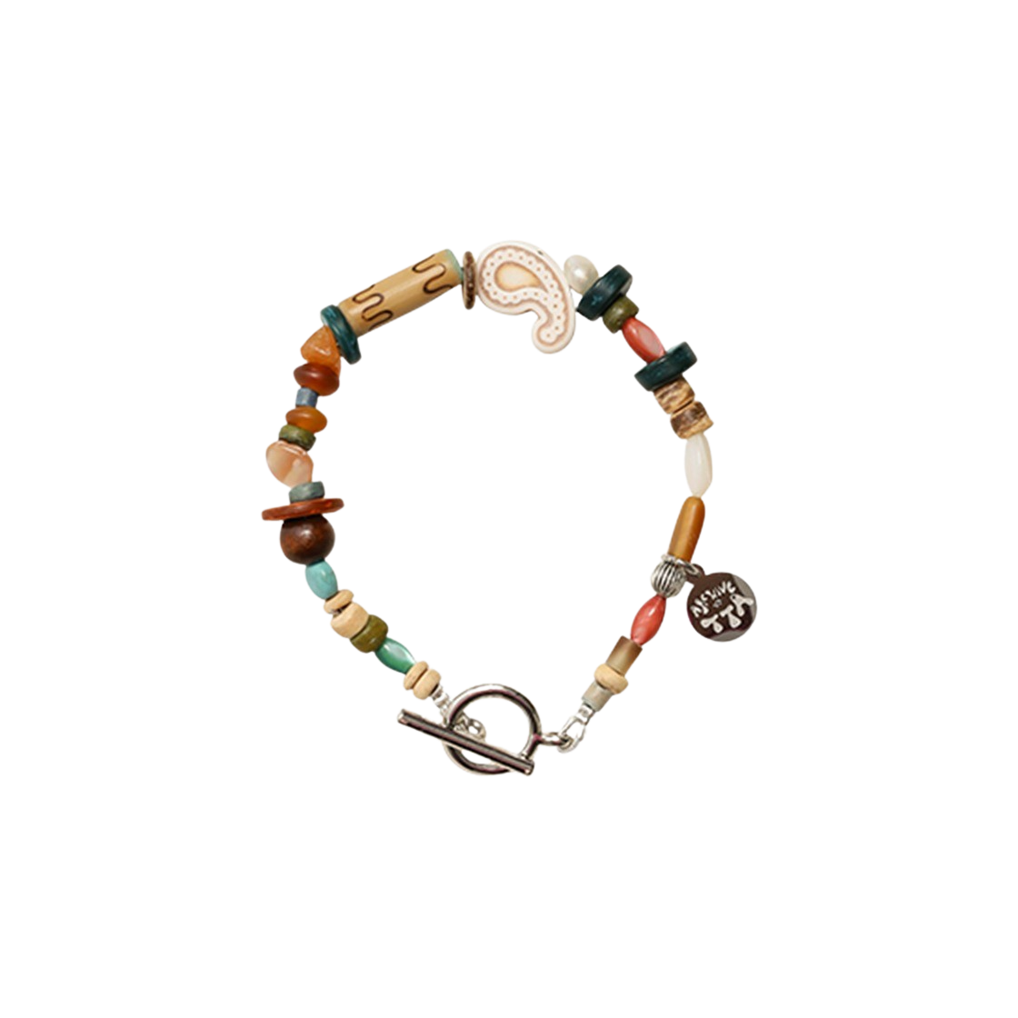 ★tow tow archive★ Gem Pipi Bracelet Ivory TBH22ABTB006 토우토우 아카이브 페이즐리 심볼 팔찌 아이보리 | TOWTOW